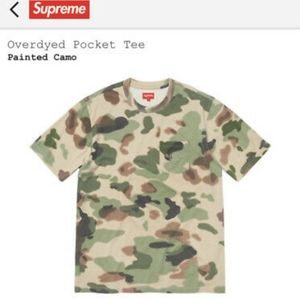 💥NEW Supreme Overdyed CAMO Pocket Tee Medium
